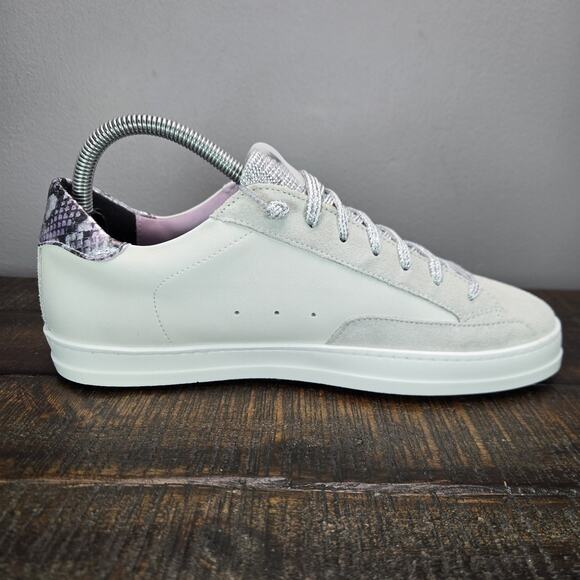 NEW P448 John Womens Size EU 39 US 8.5-9 Lace Up Low Capsule Shoes White Lilac - Picture 8 of 12